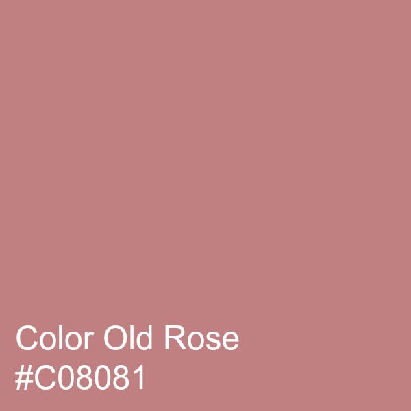 a pink color with the words color old rose c0881 on it