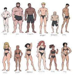 an image of different types of people in swimsuits