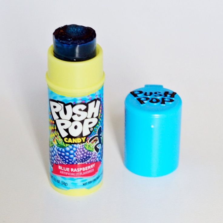 a blue and yellow roll - on bottle next to a small container with the word rush pop