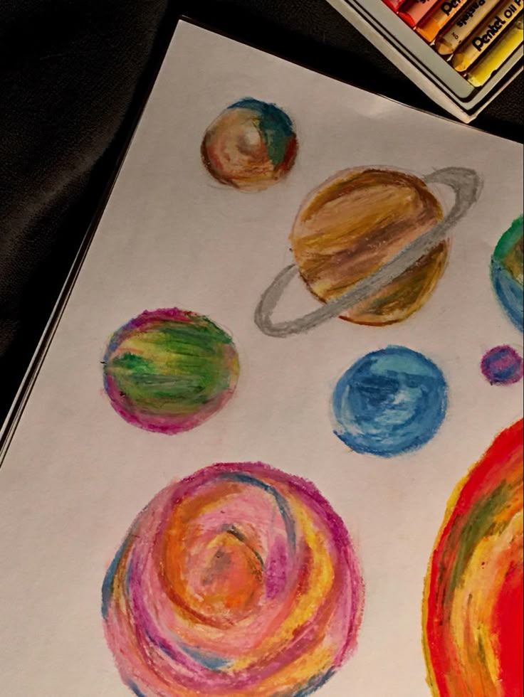 art 
space drawing 
oil pastels 
planets 
artwork 
space art 
planets art 
art simple 
beginner art Oil Pastel Planet Art, Oil Pastel Planets, Oil Pastel Space Art, Space Oil Pastel, Oil Pastel Space, Planets Artwork, Vent Sketchbook, Crayon Drawing Ideas, Planets Drawing