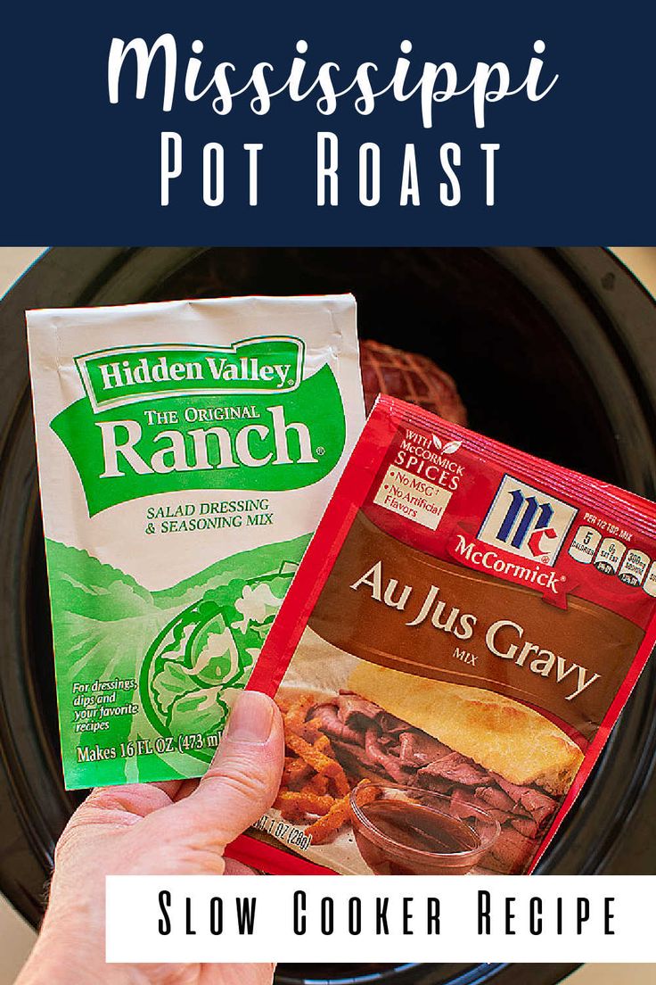 slow cooker recipe for mississippi pot roast