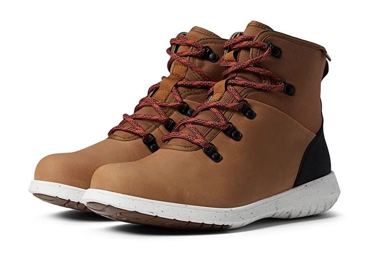 Bogs Juniper Hiker - Women's Shoes : Toffee : Head on your adventure with all-day cushioning and comfort in the Bogs Juniper Hiker. Leather and textile upper, lining, and insole. Lace-up and zipper construction with back pull-tabs. Outsole features rubber pods for slip resistance. Light, urban hiker with cushioned synthetic sole. Waterproof technology. Imported. Measurements: Weight: 12 oz Product measurements were taken using size 8.5, width B - Medium. Please note that measurements may vary by Casual Insulated Waterproof Lace-up Boots, Casual Insulated Lace-up Waterproof Boots, Casual Brown Gore-tex Walking Shoes, Rugged Outdoor Walking Shoes With Ortholite Insole, Urban Waterproof Sneakers For Outdoor, Urban Style Waterproof Sneakers For Outdoor, Casual Brown Waterproof Walking Shoes, Functional Walking Shoes With Removable Insole For Outdoor Activities, Functional Brown Weatherproof Sneakers