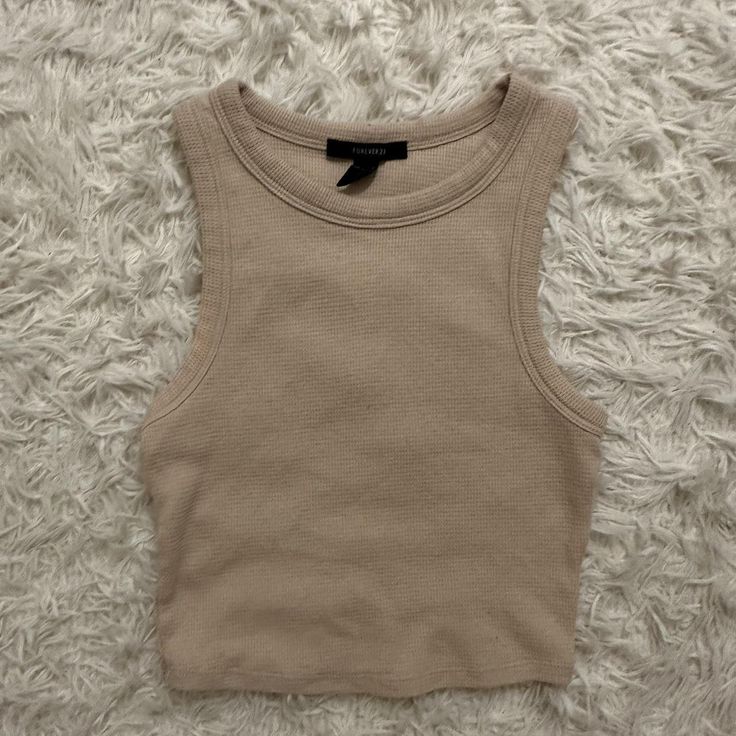 Tan tank top - Depop Tan Tank Top Outfit, Trendy Fitted Beige Tank Top, Beige Summer Tank Top, Beige V-neck Tank Top For Summer, Summer Beige V-neck Tank Top, Aesthetic Tan, Tank Top Outfit, Tan Tank Top, Tan Top