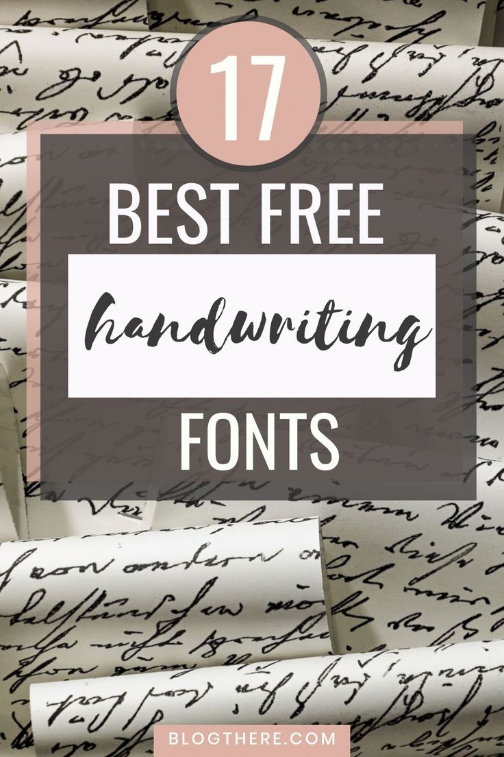 handwritten font with the title 17 best free handwriting font