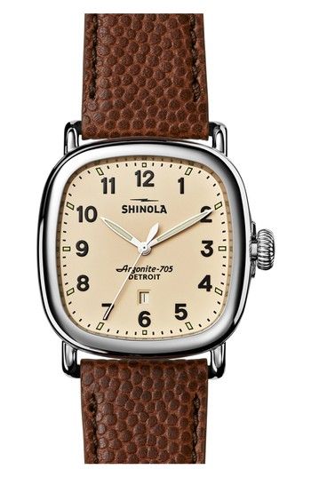 SHINOLA THE GUARDIAN LEATHER STRAP WATCH, 41MM. #shinola # Silver Pocket Watch, Swiss Army Watches, Armani Watches, Pocket Watch Chain, Casual Watches, Luxury Watches For Men, Beautiful Watches, Sport Watches, Watch Collection