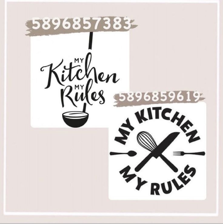 the kitchen rules and my kitchen rules stickers are shown in two different colors, one is