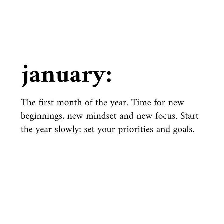 a white and black photo with the words january on it