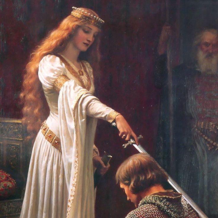 Blood And Cheese, Edmund Leighton, Naerys Targaryen, Canvas Painting Ideas Aesthetic, Emma Core, Edmund Blair Leighton, The Accolade, Painting Ideas Aesthetic, Fantasy Fits