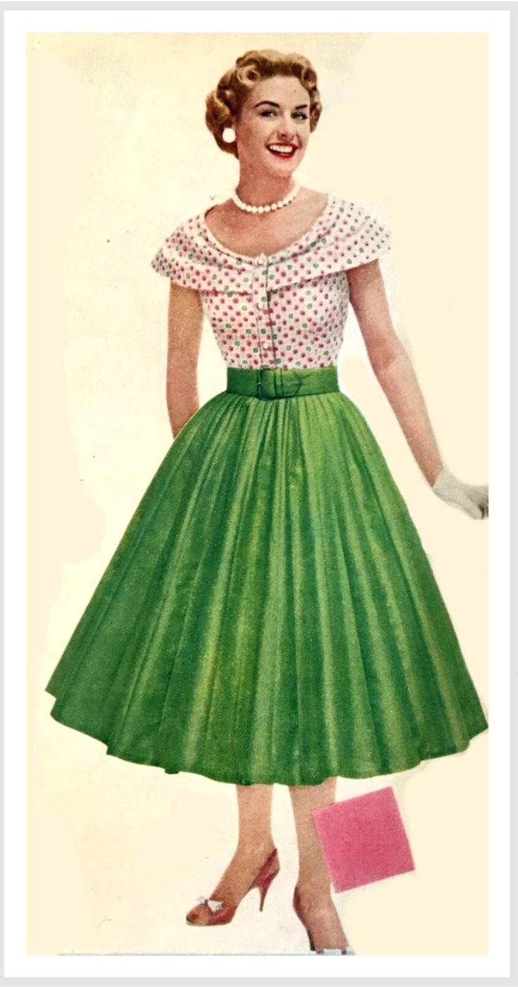 Dot Portrait, 1950s Fashion Trends, 1950 Outfits, Mode Over 50, Fashion For Plus Size, 1950 Fashion, 1950s Outfits, Fashion 1950s, Collar Top