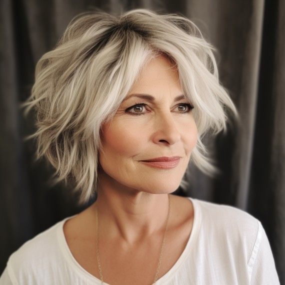 Κούρεμα Bob, Choppy Bob Hairstyles, Chin Length Hair, Hairstyles For Women Over 50, Choppy Hair, Messy Short Hair, Edgy Short Hair, Mom Hairstyles, Short Hair Haircuts