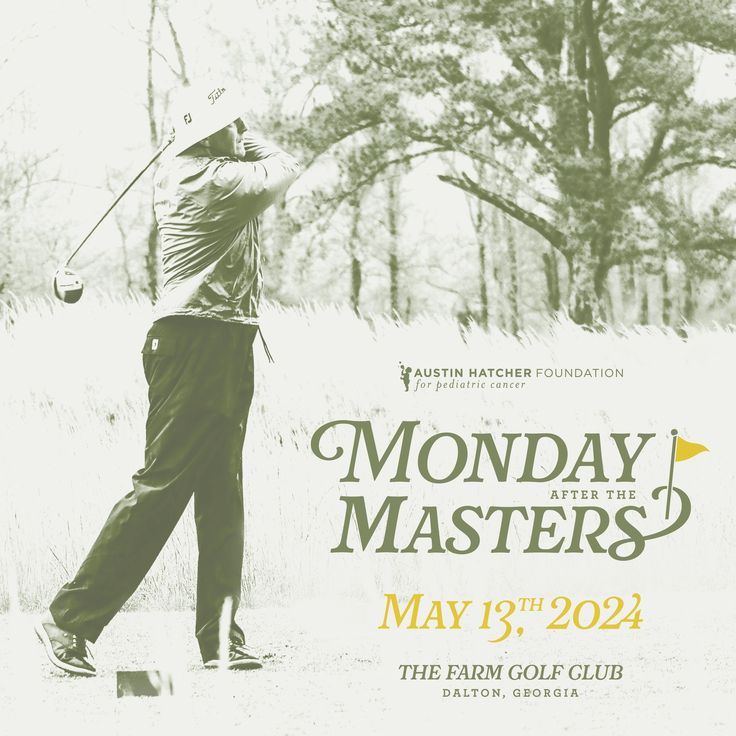 the poster for monday masters golf tournament