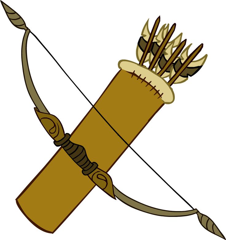 an arrow and bow with arrows in it