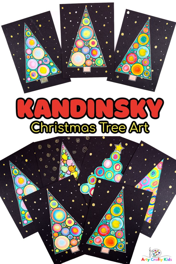 christmas tree art project for kids with the title kandinskiy christmas tree art