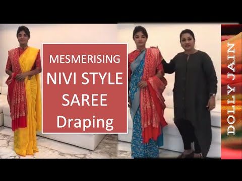 Magical Nivi Style Saree Draping - Most widely accepted style (Dolly Jain) with X-Factor - YouTube Style Saree Draping, Dolly Jain, Celebrity Saree, Saree Drape, Saree Wearing, Saree Draping Styles, Saree Draping, Youtube Home, World Record