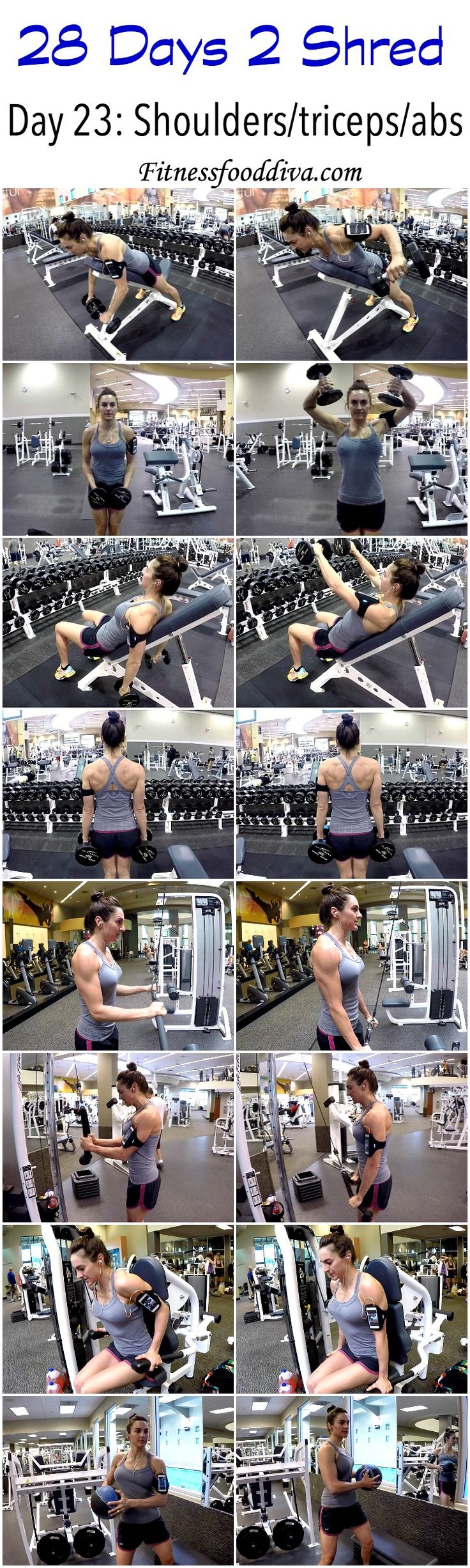 a series of photos showing how to do squats on a bench in the gym