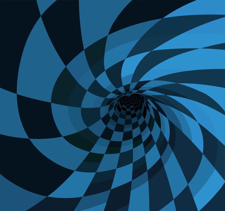 an abstract blue and black spiral background