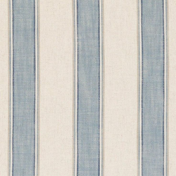 Denim - Kinburn By Clarke & Clarke || Material World Kitchen Roman Shades, Clarke And Clarke Fabric, Lighting Photography, Floral Toile, Screen Color, Custom Window Treatments, Stunning Interiors, Made To Measure Curtains, Striped Fabrics