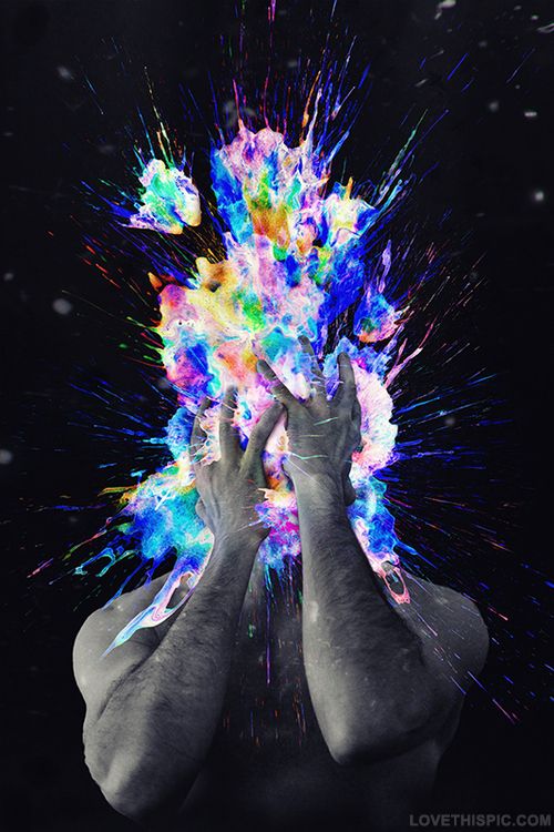 two hands reaching up into the air with colorful lights coming out of them and text that reads, 12 stages of awakeing each person has to go through before enlightening