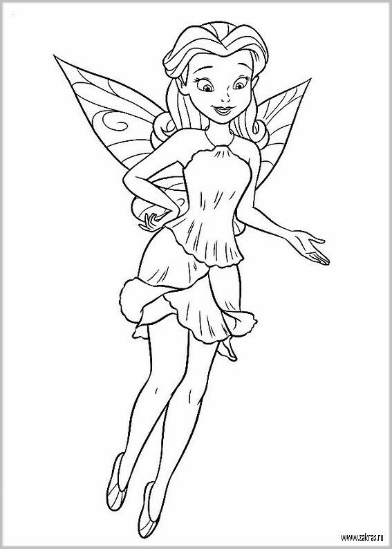 the tinkerbell fairy coloring page