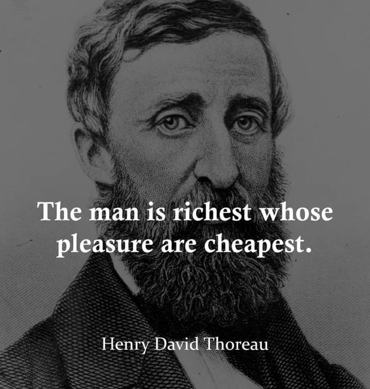 the man is richest whose pleasure are cheapest - henry david thore quote