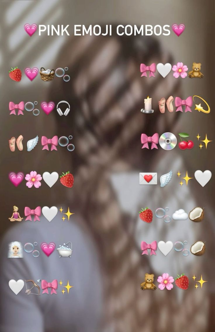 💗Pink emoji combos💗 Pink Emoji Combos, Pink Emoji Combinations, Pink Emoji, Cute Emoji Combinations, Emoji Combos, Zestaw Ikon, Clever Captions, Clever Captions For Instagram, Good Insta Captions