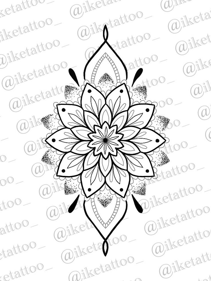 a black and white drawing of a flower on a white background with the words,