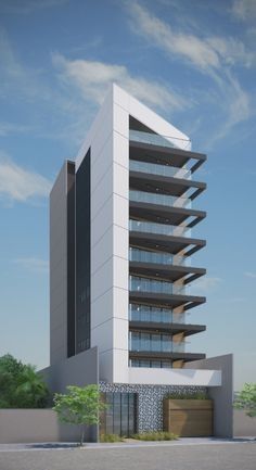 an artist's rendering of a modern building