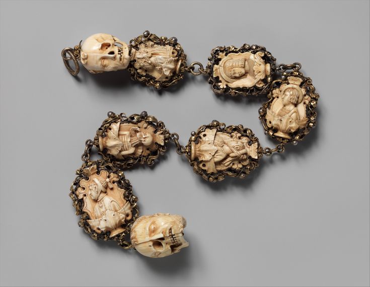 Rosary | German | The Metropolitan Museum of Art Memento Mori Art, Vanitas Paintings, Memento Mori Jewelry, Momento Mori, Art Historian, Rosary Beads, Medieval Art, Memento Mori, Gothic Jewelry