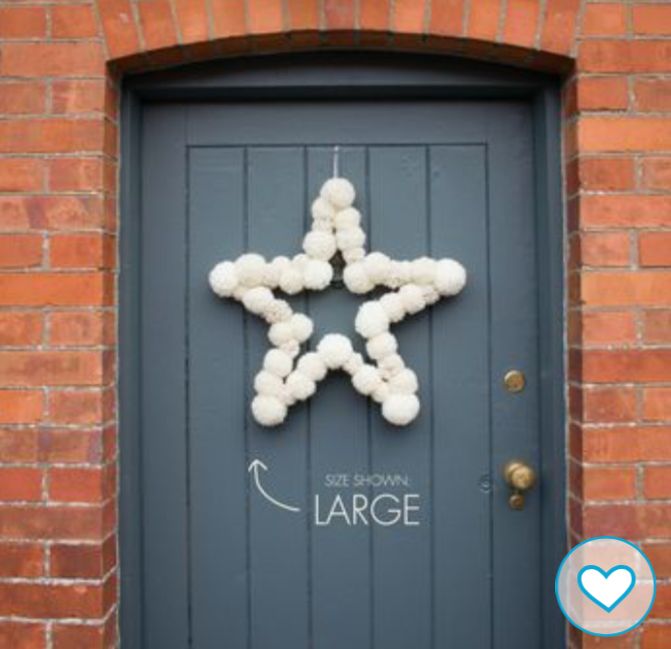 a blue door with a white star on it