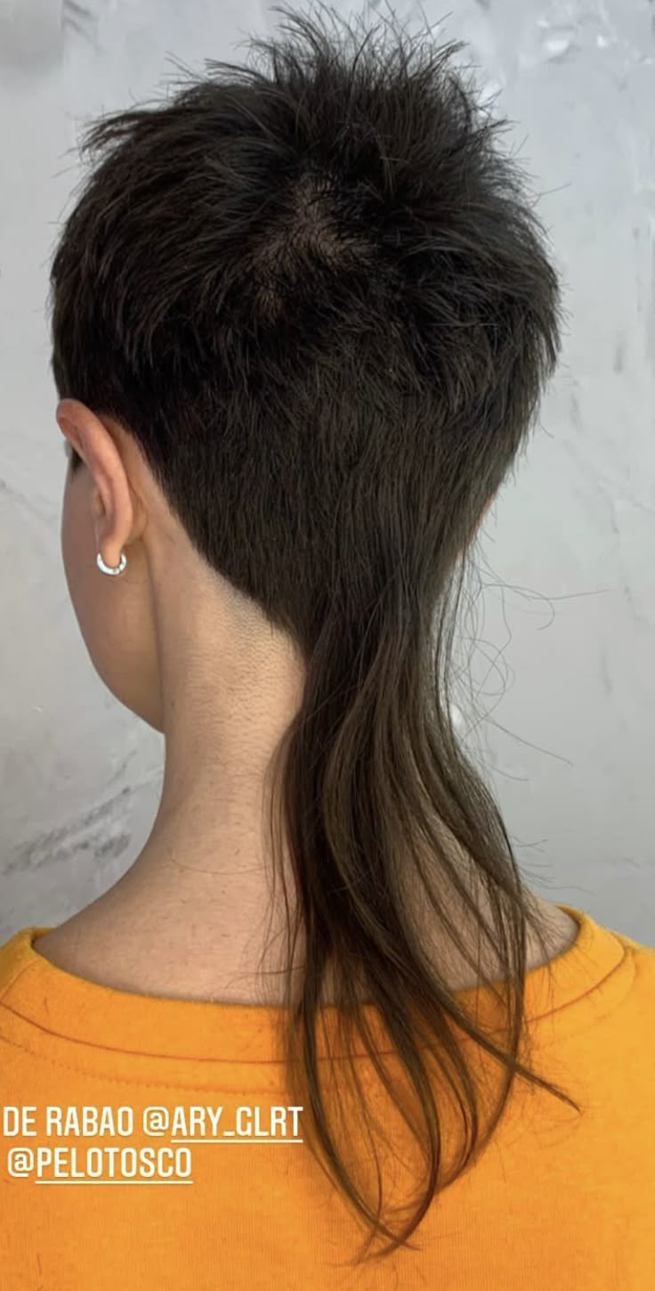 Rats Tail Haircut, Rat Tail Haircut Women, Rattail Haircut, Rat Tail Haircut, Rat Tail Hair, Rat Tails, Dnd Fighter, Disconnected Haircut, Hair Rat