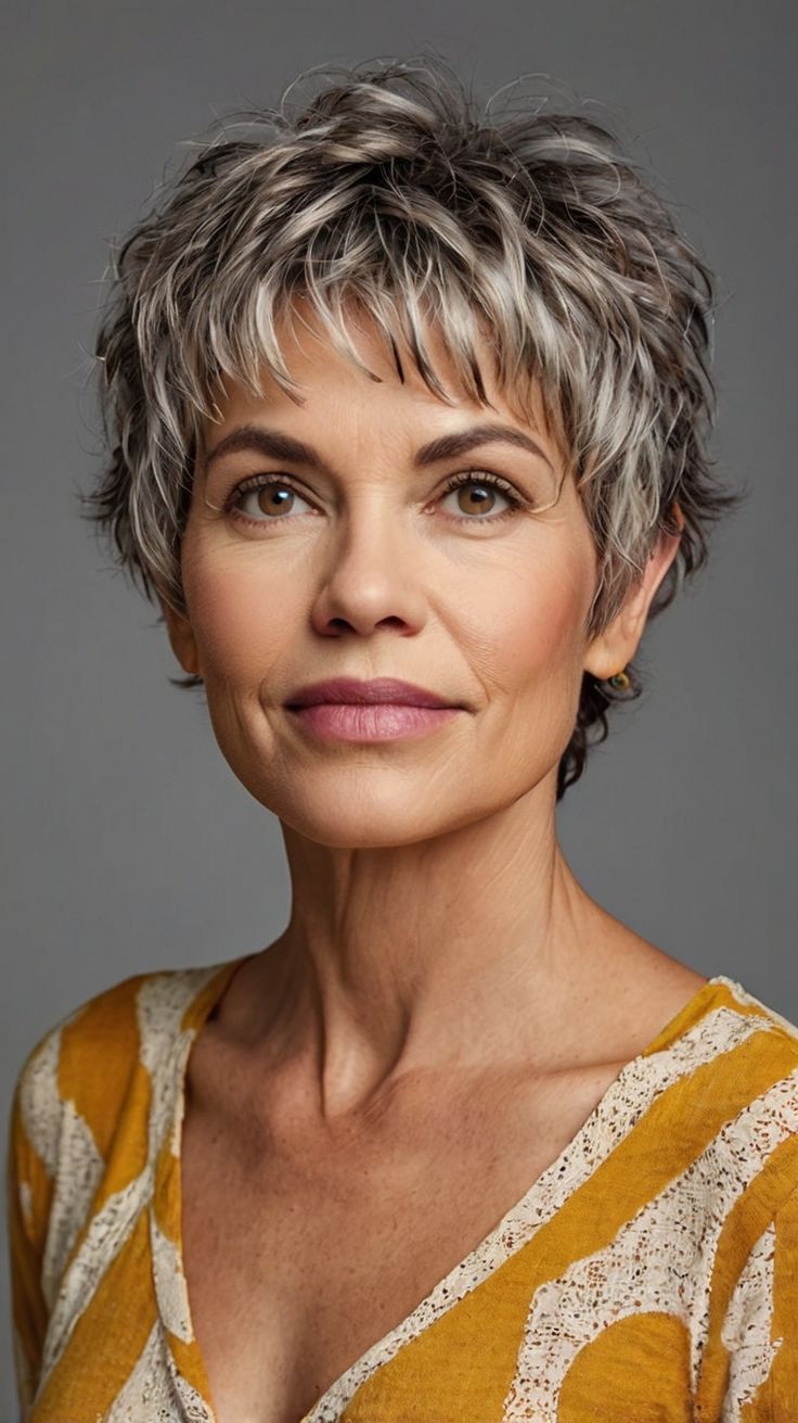 Glamorous Stylish Short Hairstyles for Women Over 50 Ideas for Curly Pixie Cuts �🌼 Wavy Pixie Cut, Wavy Pixie, Sassy Haircuts, Hairstyles For Women Over 50, Women Over 50, Style At Home, Pixie Cuts, Trend Forecasting, Hairstyles For Women