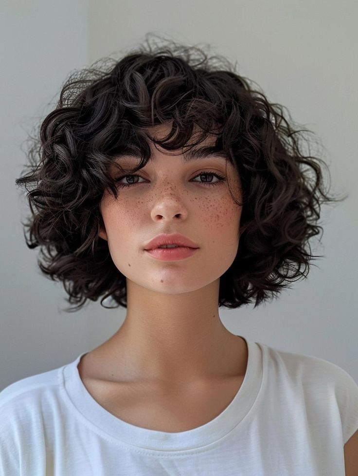 Stylish Curly Bob Haircuts for a Fresh Look Bob Haircut Curly, Curly Haircuts, Short Curly Haircuts, Haircuts For Curly Hair, Penteado Cabelo Curto, Chic Hairstyles, Curly Bob Hairstyles, Curly Hair Cuts, Short Curly Hair