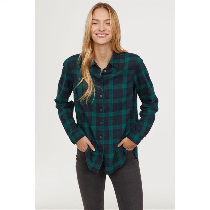 H&M Checked Plaid Shirt Size Small Brand New. Never Worn. Oversized Fit. *Serious Offers Only* H&m Button-up Tops For Fall, Casual Button-up Shirt From H&m, Casual Button-up Shirt H&m, Casual Blue H&m Blouse, Casual Green H&m Tops, H&m Casual Collared Shirt, H&m Casual Shirt For Fall, H&m Casual Shirt For Daywear, H&m Long Sleeve Shirt For Daywear