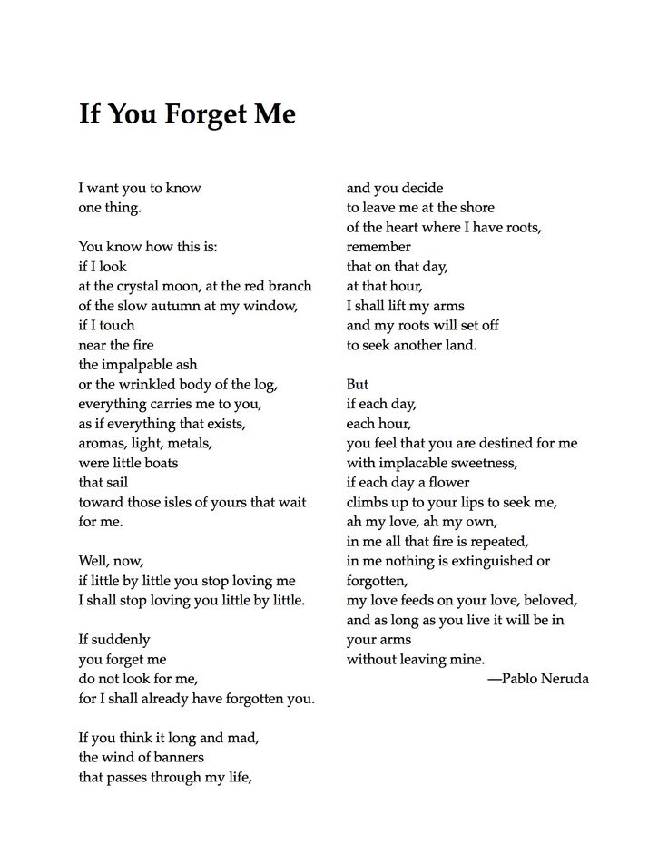 the poem if you forget me is written in black and white on a sheet of paper