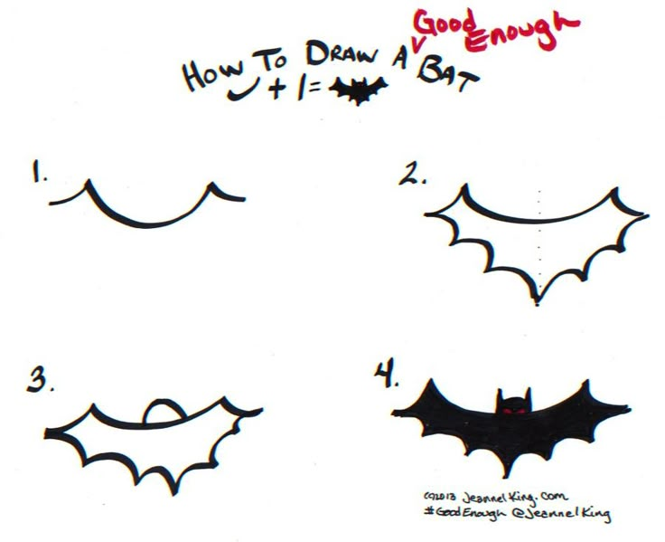 an image of how to draw a bat with numbers and symbols for halloween or any other holiday event