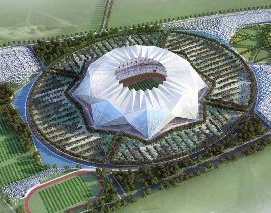 an artist's rendering of the proposed olympic stadium