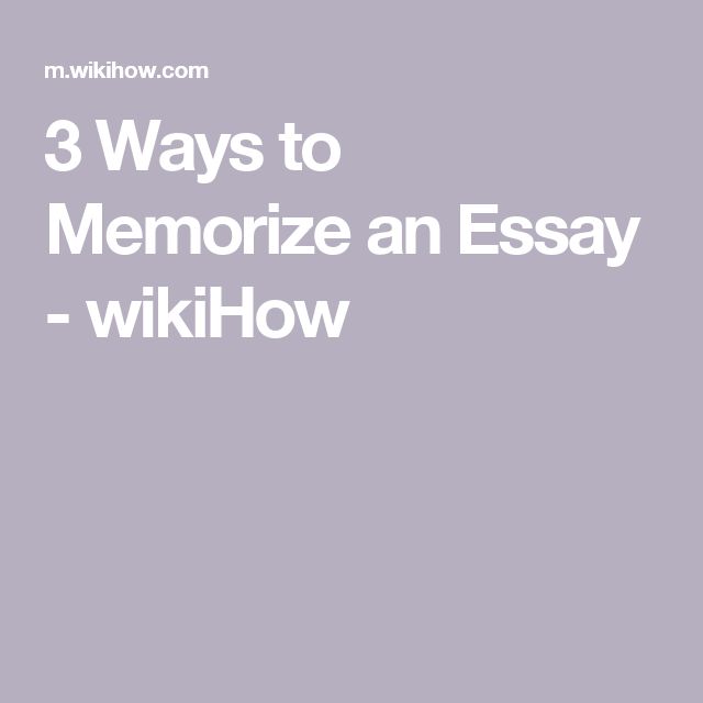 the words 3 ways to memoize an easy wikihow in white on a gray background