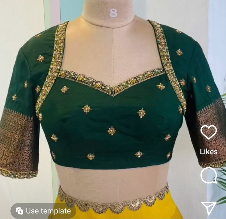 Neck Designs For Blouse Front And Back, Back Work Blouse Designs Latest, Lehenga Back Neck Design, Saree Front Blouse Designs Latest, Front Neck Pattern For Blouse, Bridal Blouse Neck Designs Latest, Blouse Designs For Bride Indian Weddings, Kolar Neck Blouse Design, Blouse Designs For Green Saree