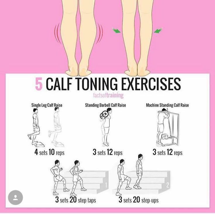 the poster shows how to get slim calves