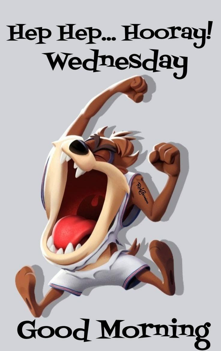 an image of a cartoon character with the words good morning