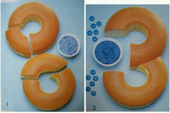 the doughnuts have been made to look like numbers