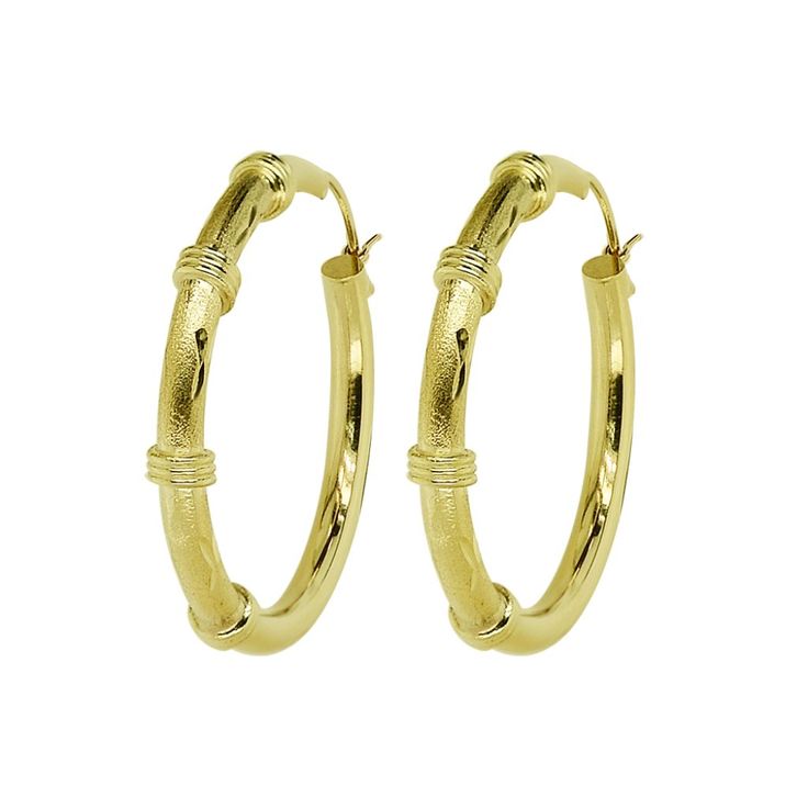 Crafted In 14k Yellow Gold Simply Elegant, These Hoop Earrings Are A Great Addition To Your Jewelry Box. These Hoops Feature A Textured Diamond-Cut Detailing Around The Hoops. It Can Be Worn Every Day Or When You Want To Dress Up For A Night Out. They Weigh 4.0 Grams, Its Length Is 36mm(1.4"), Width 4.4mm (0.17"). Secured With A Hinged Snap Back Closure. Sku: Yger4803 14k Yellow Gold Hoop Earrings With Ear Wire, Elegant Yellow Gold Plated Hoop Earrings, Elegant Yellow Hoop Earrings, Small Hoop Yellow Gold Earrings Stamped 14k, Multiple Hoop Earrings, South Sea Pearls Earrings, Red Coral Earrings, Round Diamond Earrings, Diamond Huggie Earrings