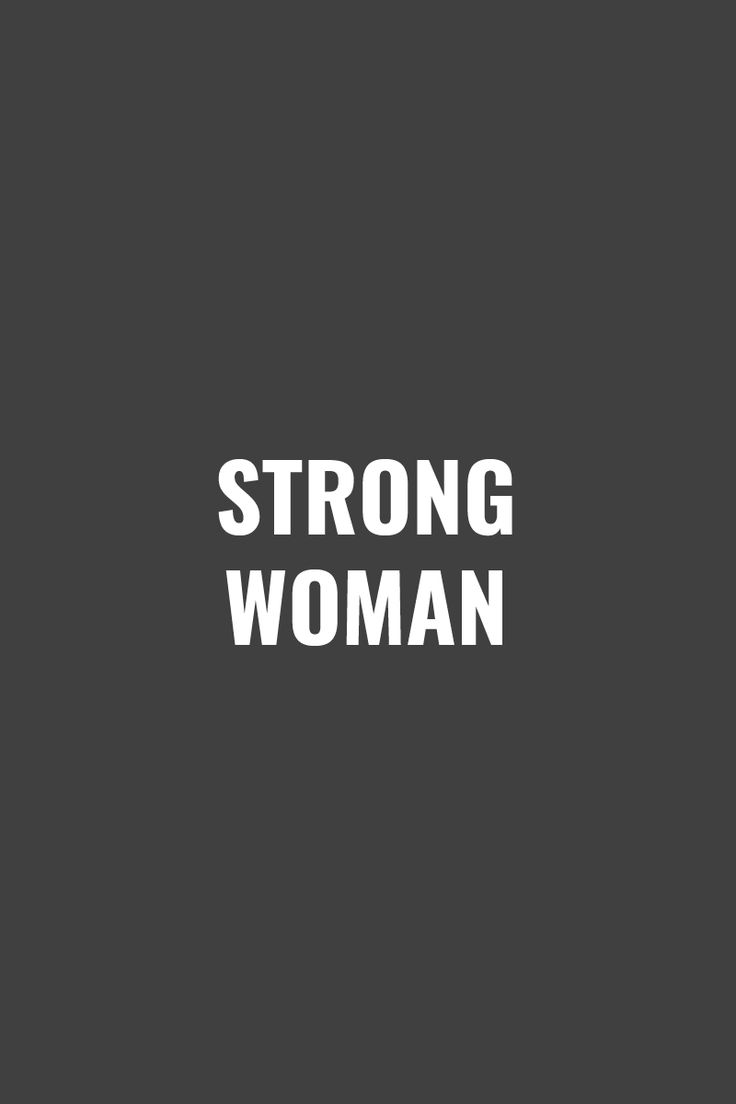 the words strong woman are in white on a black background, with an image of a man