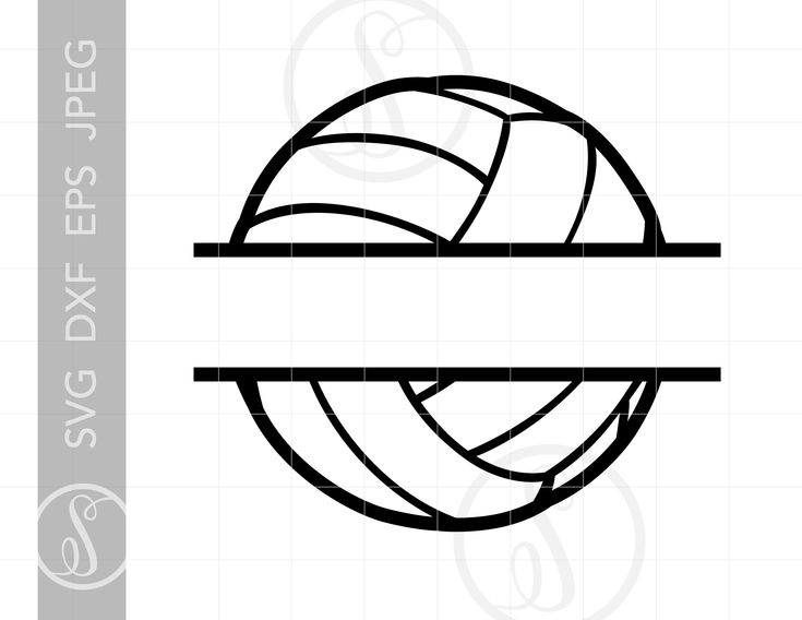 a volleyball ball on a white background with the word svg dxf files