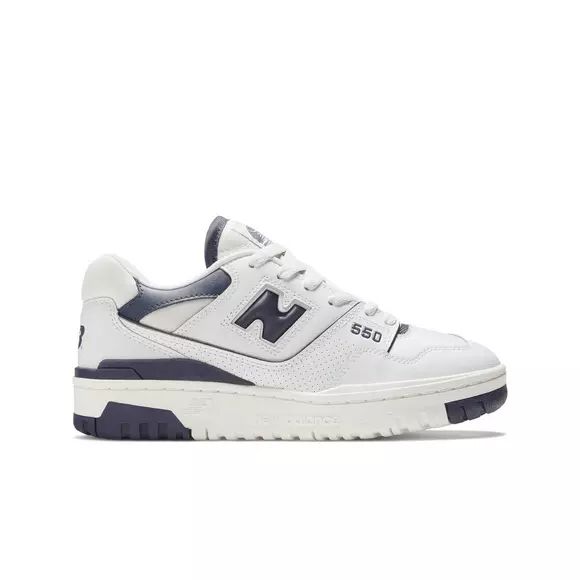 New Balance 550 "White/Royal" Women's Shoe View 1 New Balance 550 White, Aesthetic Rainbow, Royal Women, Shoes For School, New Balance White, Balance 550, Back To School Shoes, Shoes New Balance, Shoe Inspo