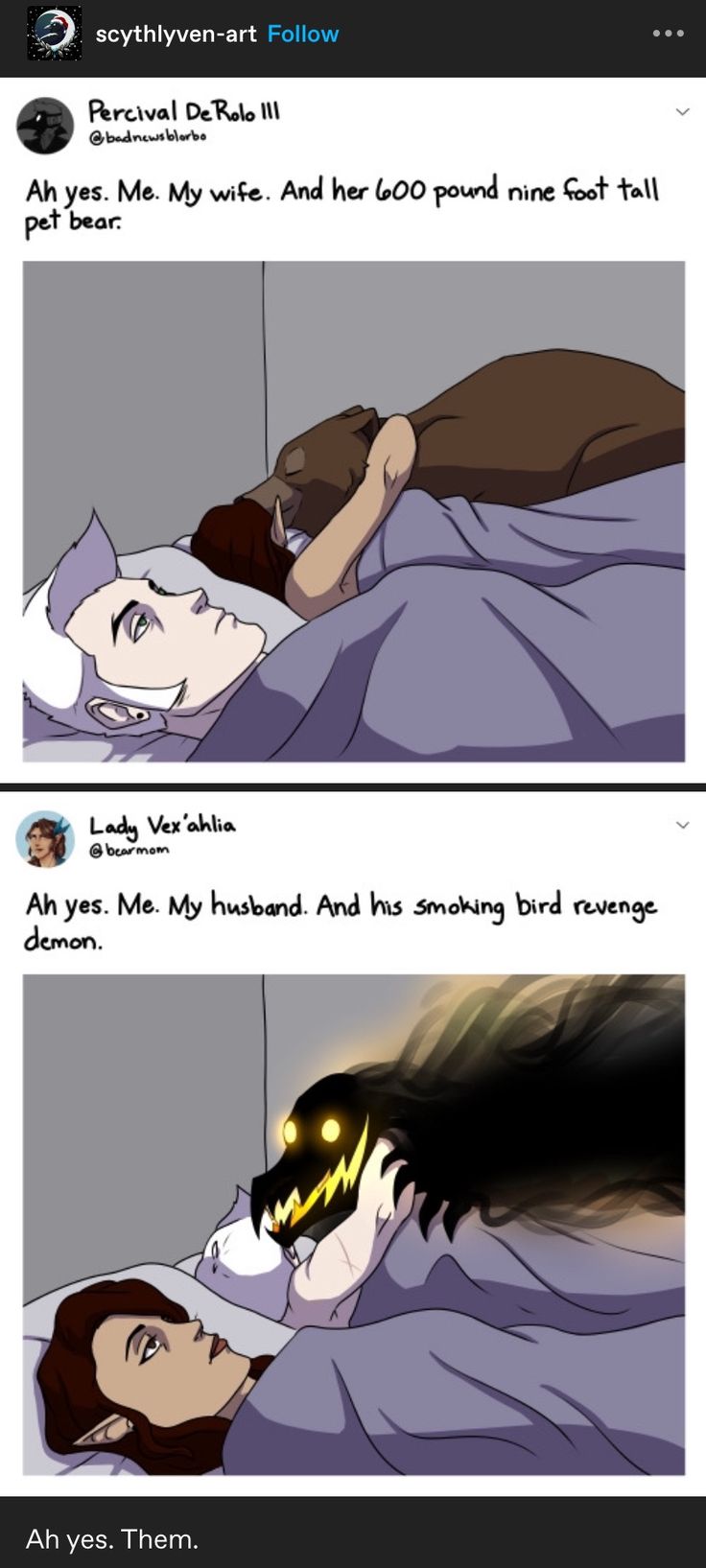 two comics showing the same person sleeping in bed with their eyes open, and one is looking