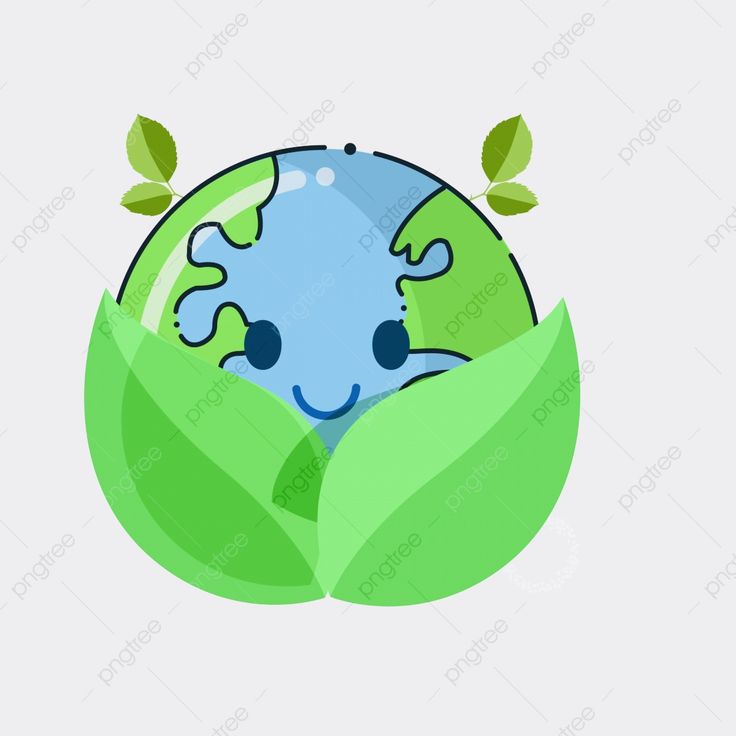 the earth with leaves around it on top of a green leafy plant, logo design for