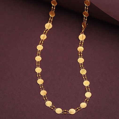 Mala Elegant Yellow Gold Necklace For Puja, Gold Chain Design For Girls Latest, Chain Designs Gold Women, 22k Gold Gemstone Necklace For Diwali, Gold Chain Designs For Women, Traditional 22k Gold Pendant Jewelry, Gold Chain With Krishna Pendant, Antique Necklaces Design, Gold Jewelry Outfits