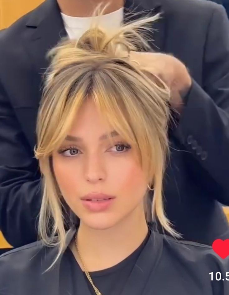 Balayage Side Bangs, Haircuts With A Fringe, Wispy Fairy Bangs, Haircut Long Fringe, Long Face Frame Bangs, Parted Fringe Hairstyles, Fringe Bangs With Shoulder Length Hair, Bardot Fringe Long Hair, Face Framing Bangs Updo