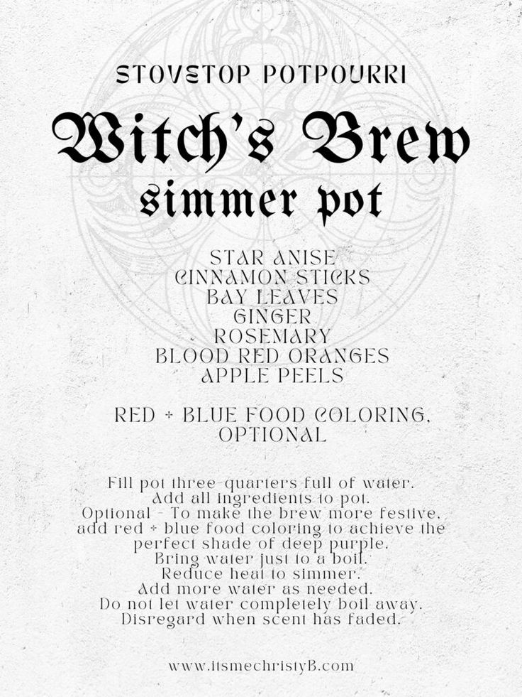 Witch's Brew Simmer Pot Recipe Spring Simmer Pots Witchcraft, Simmer Pot Samhain, Autumn Simmer Pot Spell, Aroma Pot Recipes, Samhain Gift Ideas, Spell Simmer Pots, Witches Simmer Pot Recipes, Samhain Simmer Pot Recipes, Simmer Pot Magic